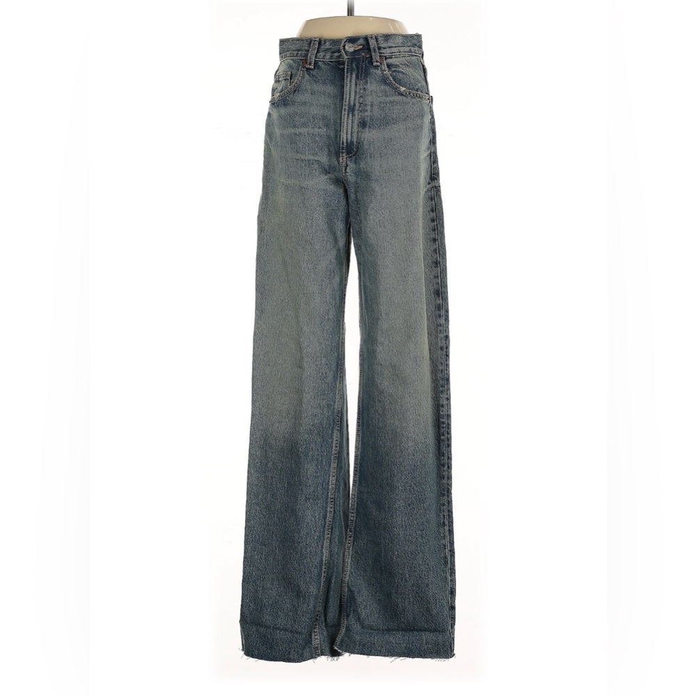 Zara Blue Flare & Wide Leg Jeans